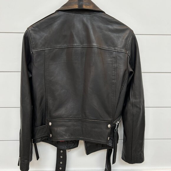 All Saints Billie Biker Leather Jacket - Picture 7 of 7